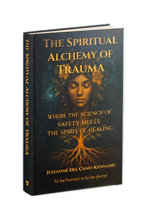 The Spiritual Alchemy of Trauma book exploring nervous system healing and embodied trauma recovery.